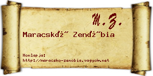 Maracskó Zenóbia névjegykártya
